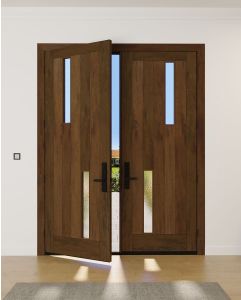 Mahogany Artistic Lite  Modular Modern Shaker Double Door|MRV-53G-5-AS