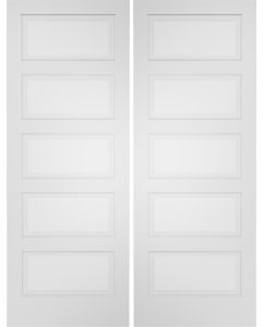 Raised 5 Panel Contemporary Modern Interior Double Door | GP510