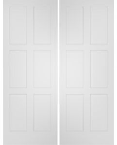 Raised 6 Panel Interior Double Door | GP611