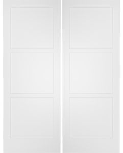 3 Panel Flat Interior Double Door | PN310