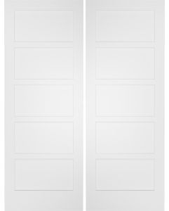5 Panel Flat Interior Double Door | PN510