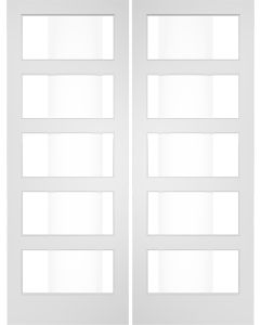 5 Lite Contemporary Modern Interior Double Door | PNG51005