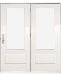 Low-e 3/4 Lite Fiberglass Center Hinged Double Door