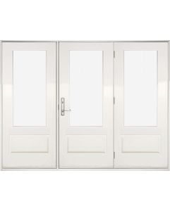 Low-e 3/4 Lite Fiberglass Center Hinged Triple Door