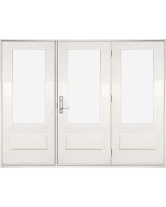 3/4 Lite Fiberglass Center Hinged Triple Door, Impact Rated