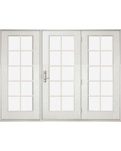 Full Lite, 10 Lite SDL Fiberglass Center Hinged Triple Door