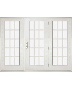 Full Lite, 15 Lite GBG Fiberglass Center Hinged Triple Door