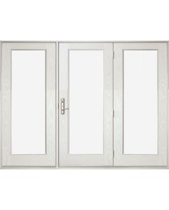 Full Lite Fiberglass Center Hinged Triple Door, Impact Rated