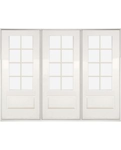 Low-e 3/4 Lite, 8 Lite SDL Fiberglass Fixed Triple Door