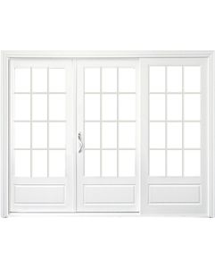 Low-e 3/4 Lite, 12 Lite SDL Fiberglass Gliding Triple Door