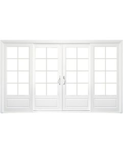 Low-e 3/4 Lite, 8 Lite SDL Fiberglass Gliding Quadruple Door