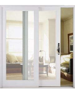 Full Lite Fiberglass Gliding Double Door, Impact Rated