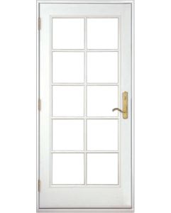 Low-e Full Lite, 10 Lite SDL Fiberglass Single Door