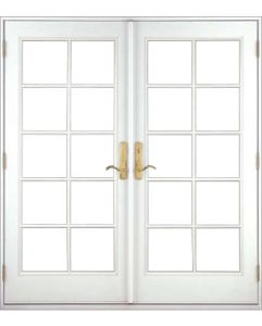 Low-e Full Lite, 10 Lite SDL Fiberglass Double Door