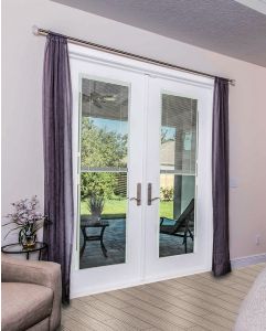 Mini Blind Full Lite Fiberglass Double Door