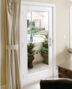 Low-e Full Lite Fiberglass Single Door, Impact Rated