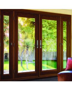 Low-e Full Lite Fiberglass Double Door, Vented Sidelites