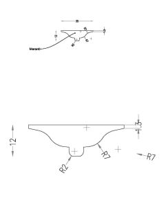 Mahogany (Meranti) Ogee Sdl 1.375x0.5x110 for 1-3/4 Doors