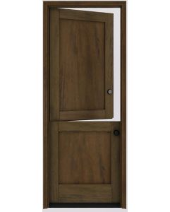 Mahogany Contemporary Modern 1 Panel Shaker Dutch Door