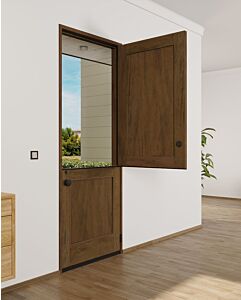 Mahogany Contemporary Modern 1 Panel Shaker Dutch Door