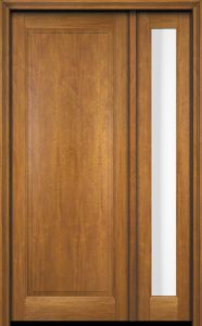 Mahogany 1 Panel Solid Single Door, Sidelite|P101-S-OG