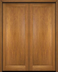 Mahogany 1 Panel Solid Double Door|P101-S-OG