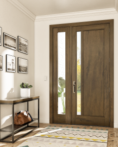 Mahogany Windermere Artistic Lite  Contemporary Modern Shaker Single Door, Sidelite|P111-W-SH