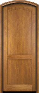 Mahogany Arch Top 2 Panel Solid Single Door|P201-ART-OG
