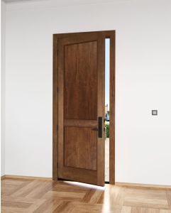 Mahogany Modern 2 Panel Shaker Solid Single Door|P201-SH-SH