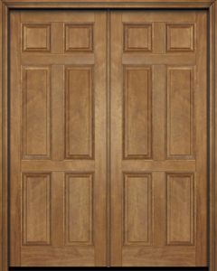 Mahogany Colonial 6 Panel Solid Double Door|P600-P