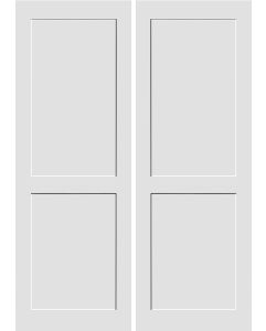 2 Panel Flat Interior Double Door | PNC201