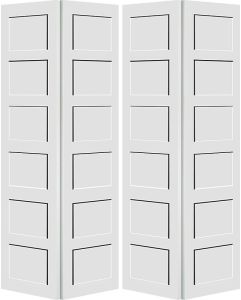6 Panel Flat Bifold 4 Door | PNC610