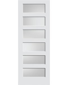 6 Lite Contemporary Modern Interior Single Door | PNG61006