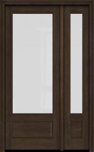 Mahogany 3/4 Lite 1 Panel Single Door, Sidelite|G7501-OG