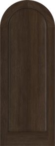 Mahogany Round Top Full Flat 1 Panel Solid Single Door|P101-R-OG