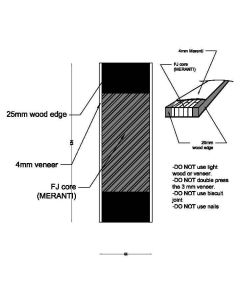 Mahogany (Meranti) Stile 5.5x1.75x122 for 1-3/4 Doors