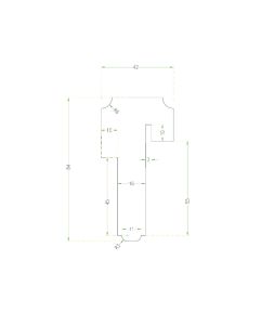 Mahogany (Meranti) Astragal X3.13X1.56X122 For 1-3/4 Doors