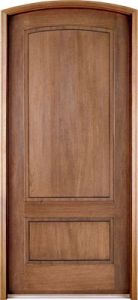 Mahogany Trinity 2 Panel Impact Single Door/Arch Top