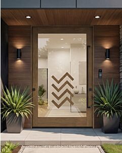 Mahogany ZIGGA SDO Contemporary Modern Shaker Impact-Rated Pivot Door