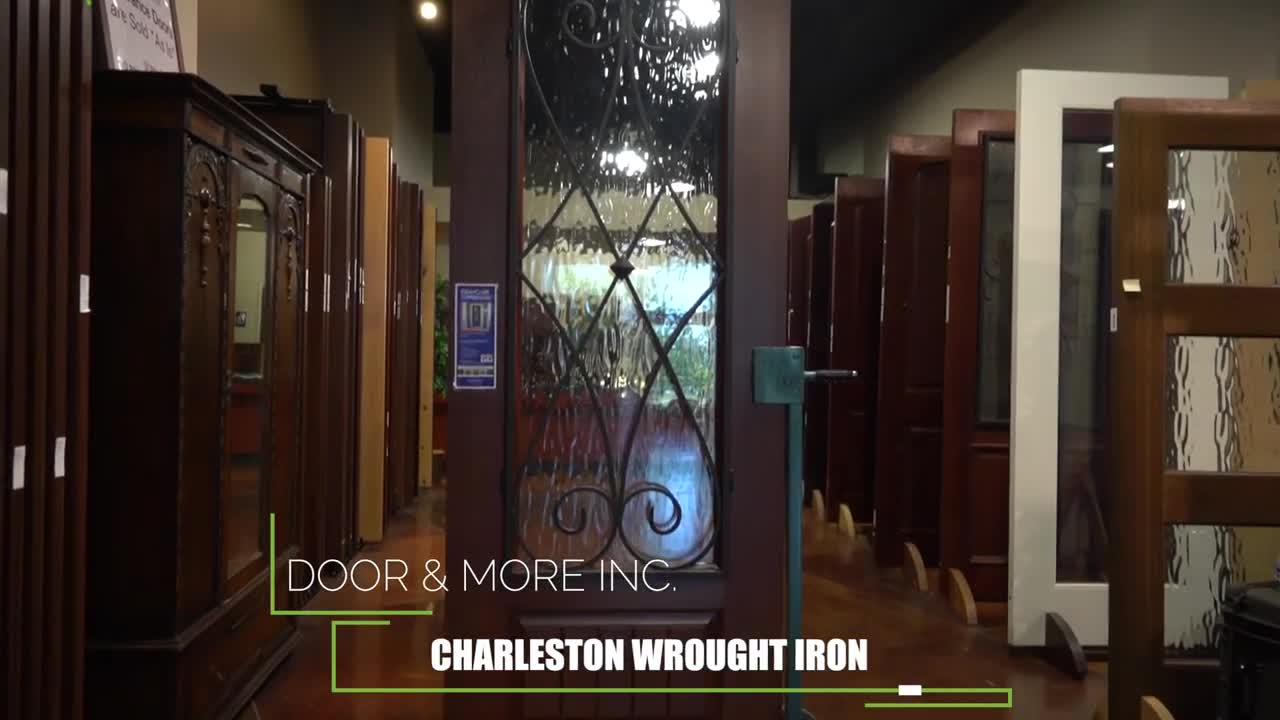 Pro 80" 1 Panel 3/4 Lite Charleston Cherry Door