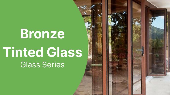 Bronze Tinted Glass for Doors: Look, Light, and Privacy Real-life view through a bronze tinted glass door panel showing the warm, subtle color shift and daytime privacy level compared to an outdoor parking lot scene.