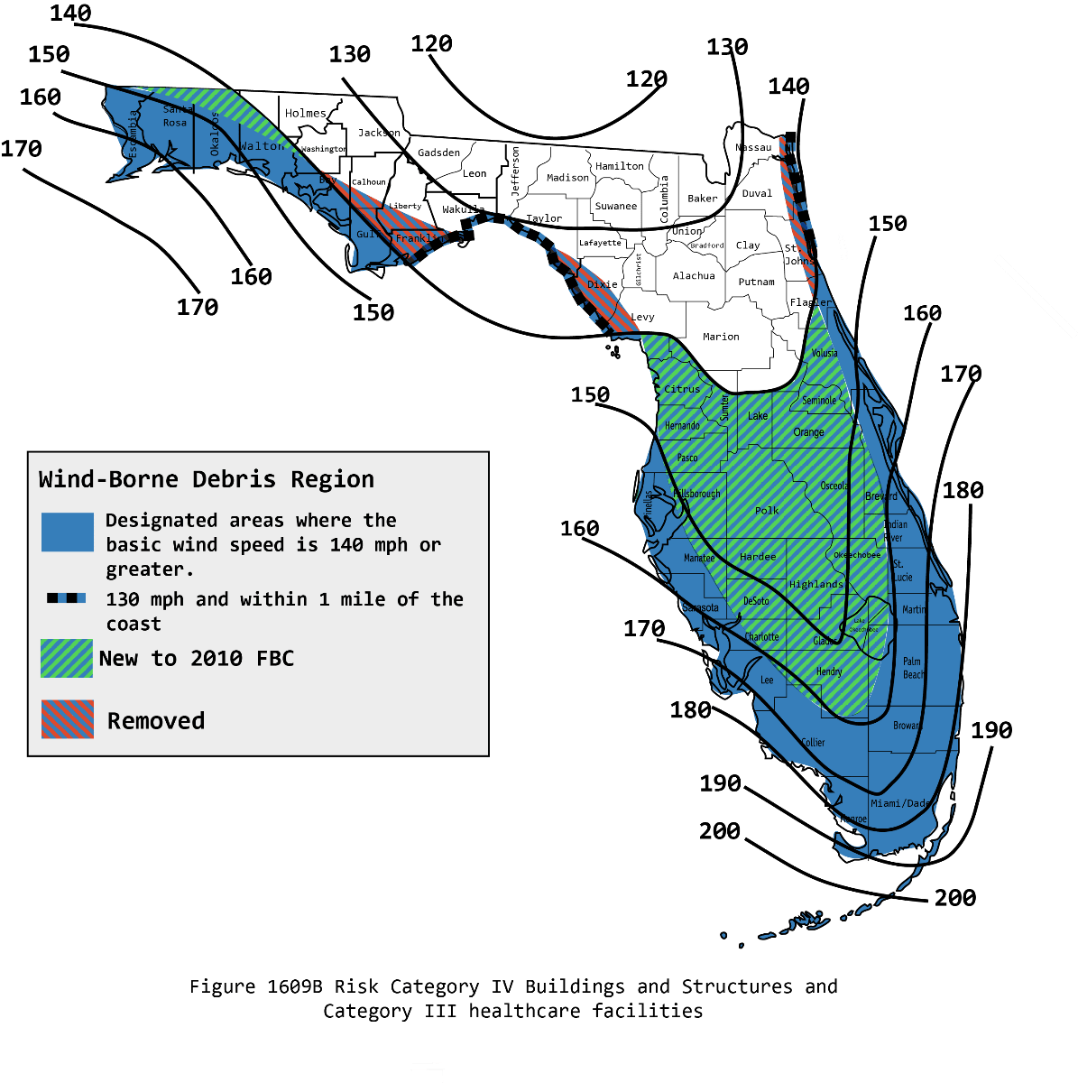 Florida Wind-Borne Map
