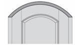Curved Alder Single Door Headers